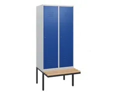 locker met bank,HxBxD 1950x800x815mm,2vak,vak B 400mm,cil.-slot