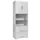 kantoor-combikast HxBxD 2160x800x420mm dubbele vleugeldeur lichtgrijs