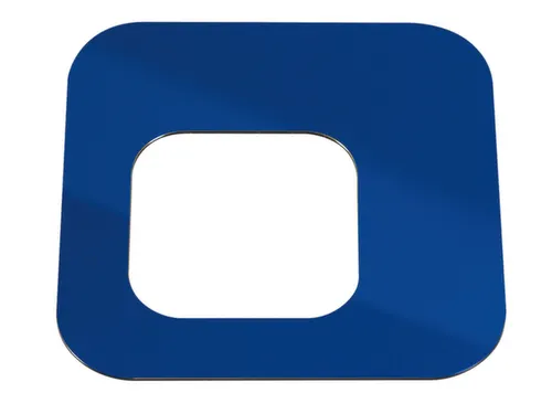 Oplegdeksel,V. Afvalbak 1X60L,Vierkant,1Opening,Staal,Blauw