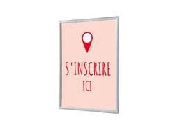 Kliklijst A1 complete set met print "S'incrire ici" Rood