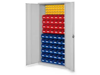 kast met sleufplaat m. bakken,HxBxD 1950x1000x410mm,92bakken PE - 2
