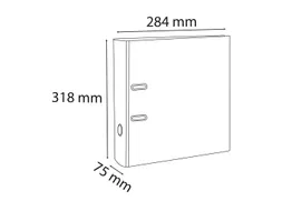 Ordner karton/PP A4 75mm framboos