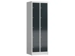 Lockerkast 1800x590x500mm 2x5 vakken cilinderslot, sokkel, RAL7016
