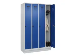 locker,HxBxD 1950x1200x500mm,4vak,vak B 300mm,draaigrendel,sokkel