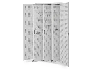 verticale kast,HxBxD 1950x1000x600mm,geperfor. deur,RAL5010 - 1