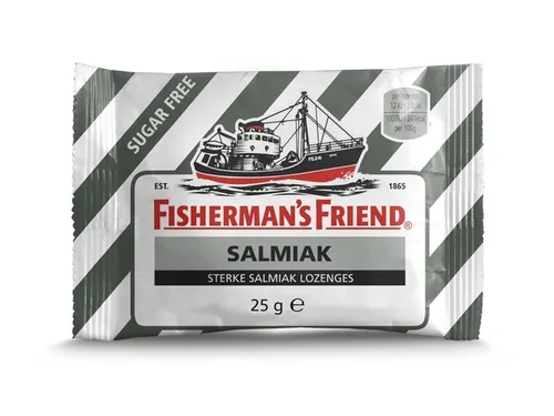 Keelpastilles Fisherman's Friend Salmiak 25 gram suikervrij
