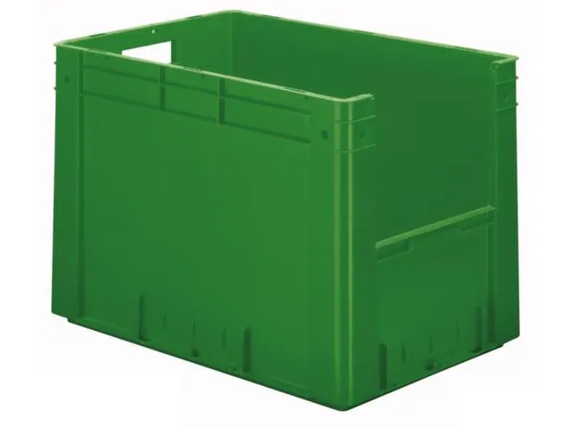 Euronorm Stapelkrat Groen 420x600x400mm 80l Gesloten Grijpopening