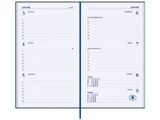 Agenda 2027 Ryam Memoplan 7 Suprema 7dagen/2pagina's zwart - 2