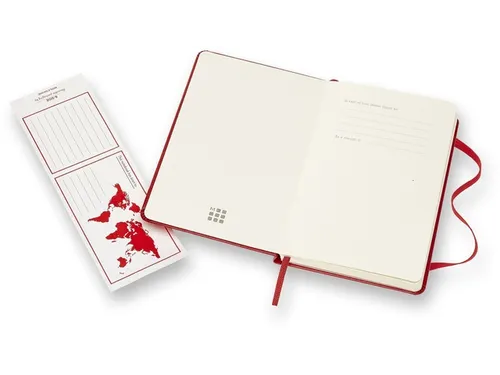 Notitieboek Moleskine pocket 90x140mm lijn hard cover scarlet red
