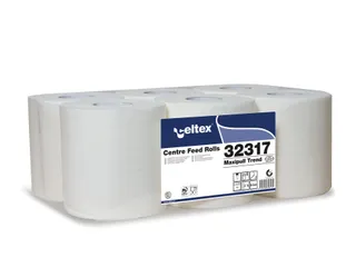 Poetspapier Celtex Centerfeed Midi 2-laags wit 108 meter krimp a 6 rol - 1