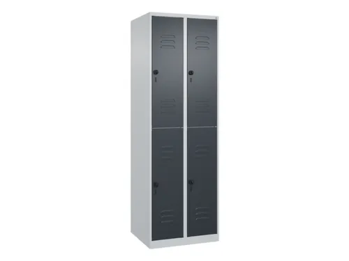 dubbeldekse locker,HxBxD 1850x600x500mm,2x2vak.,vak B 300mm