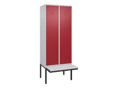 locker met bank,HxBxD 2120x800x815mm,2vak,vak B 400mm,cil.-slot