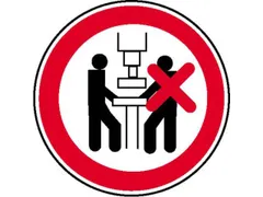 panneau d'interdiction Une seule personne par machine alu gaufré laqu