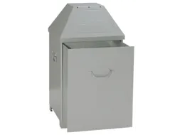 Afvalverzamelaar Zelfblussend 80 Liter 870X450X450Mm 2 Openingen Alu