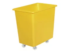Verrijdbare Rechthoekige Bak 135 Liter Hxbxd 670x660x432mm Pe Geel
