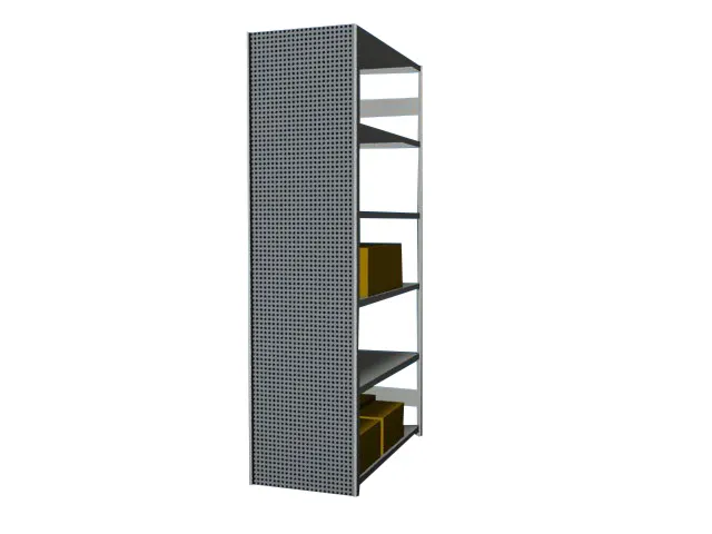 paroi latérale,p. rayonnage sans boulons,HxP 2500x800mm,galvanisé