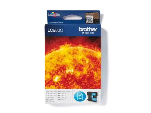 Inktcartridge Brother LC-980C blauw