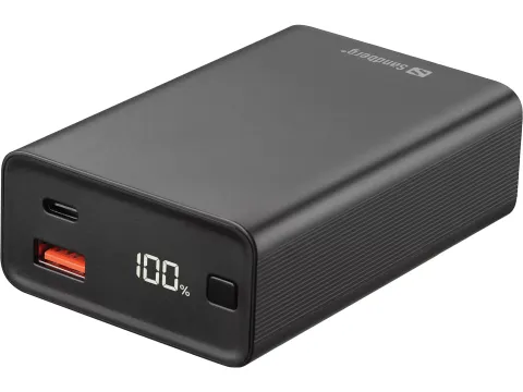 420-95 Powerbank Lithium Ionen 20.000 mA 65 W snellader USB-A USB-C PD
