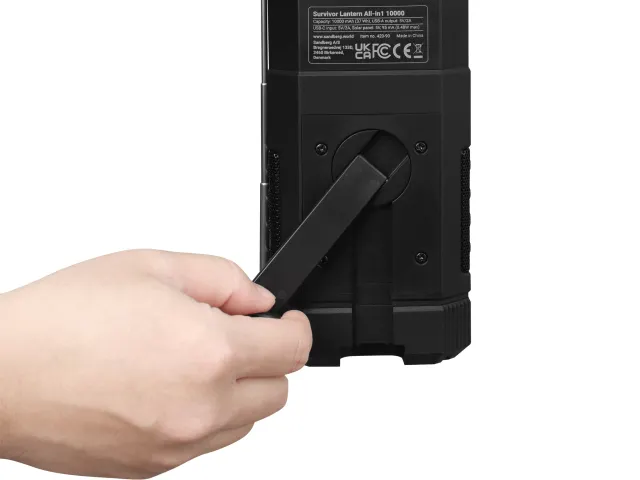 420-90 SANDBERG Powerbank solar lantaarn accu 10.000 mA zwart
