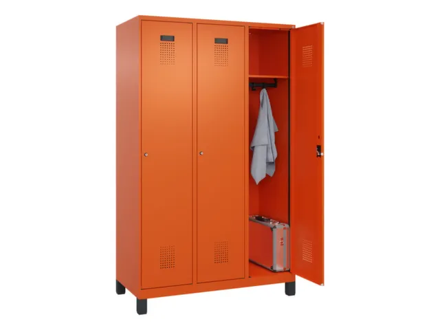 locker,HxBxD 1950x1200x500mm,3vak,vak B 400mm,cil.-slot,voeten