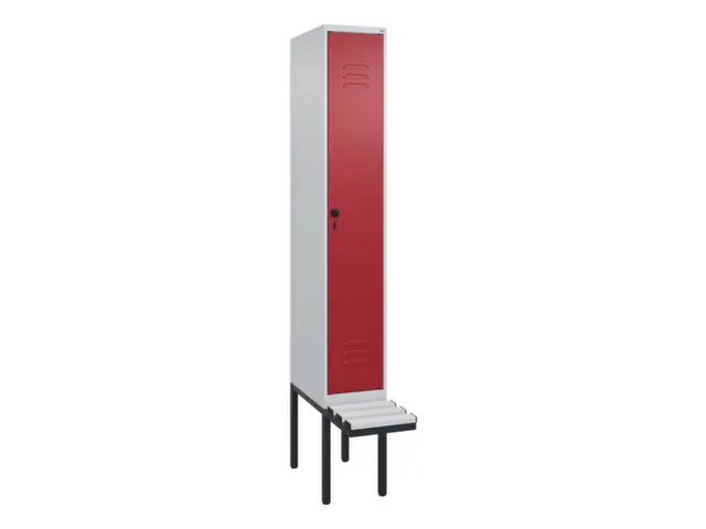 locker met bank,HxBxD 2120x300x815mm,1vak,vak B 300mm,draaigrendel
