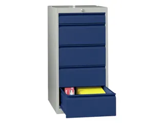 ladekast HxBxD 1000x500x600mm 7laden slot RAL7035 front RAL5010 - 2