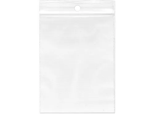 Gripsealzak 160x250mm Transparant 50 micron ldpe 5mm ophanggat