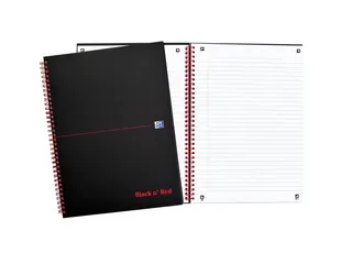 Notitieboek Oxford Black n' Red A5 70v lijn - 2