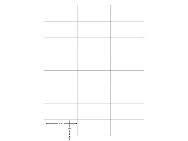 Etiketten 70x35mm wit rechte hoeken 100 Vel 24 per vel