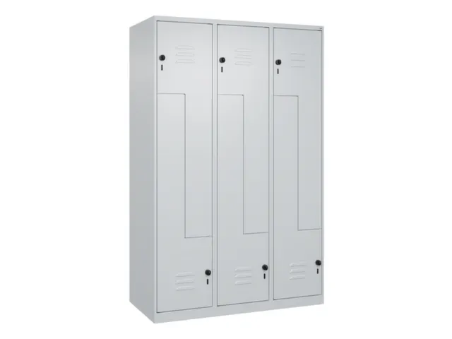 Z-garderobekast,HxBxD 1850x1200x500mm,vak B 200/400mm,draaigrendel