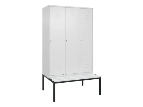 Armoire vestiaire avec banc HxlxP 2120x1200x815mm 3compart.