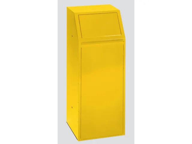 afvalverzamelaar 1x68l HxBxD 1000x400x400mm binnenbak staal Geel