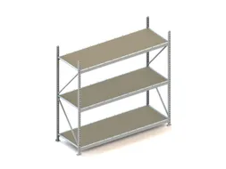 Breedvakstelling Basisveld 2200x2200x800mm 3 Houten Legborden 600kg