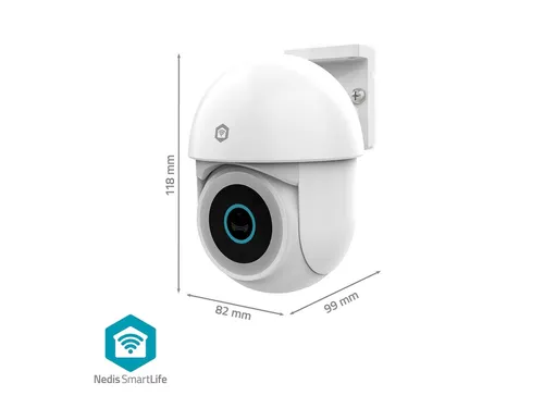 Beveiligingscamera Nedis Smartlife Wifi buiten 3MP Full HD 1296p wit