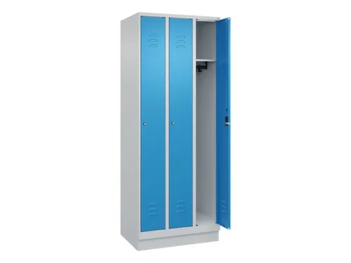 locker,HxBxD 1950x750x500mm,3vak,vak B 250mm,cil.-slot,sokkel