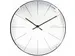 Wandklok NeXtime Big Stripe Ø20cm glas wit streepaanduiding