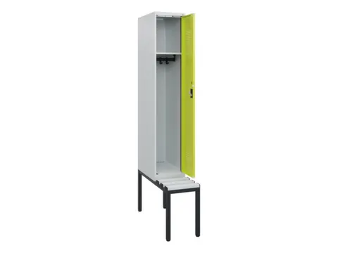 locker met bank,HxBxD 1950x300x815mm,1vak,vak B 300mm,cilinderslot