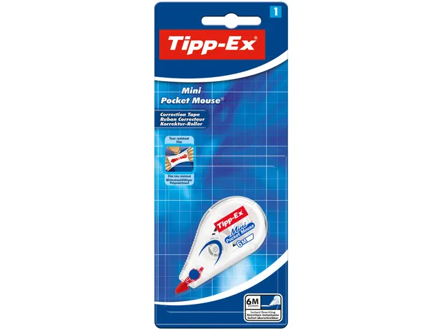 Correctietape Tipp-Ex mini pocket mouse 5mmx6m blister à 1 stuk