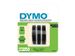 Labeltape Dymo 3D 9mmx3m wit op zwart blister à 3 stuks - 7