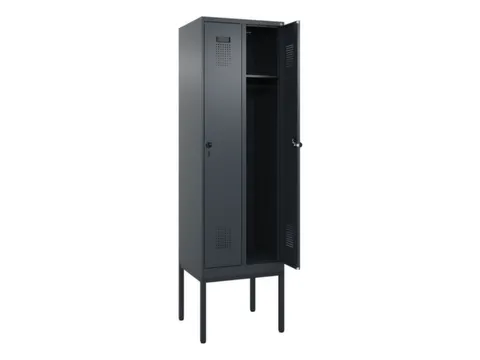 locker,HxBxD 2120x600x500mm,2vak,vak B 300mm,draaigrendel