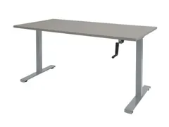 Dextro Slinger Bureau Zit-sta T-poot 160x80 Licht Grijs 25mm Alu