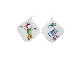 Pannenlappen Creativ Company 20x20cm wit - 3