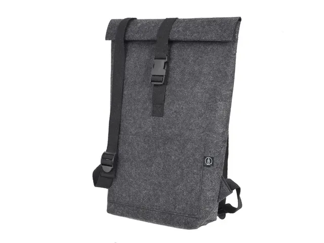 Rolltop-rugzak Juscha RPET donker grijs 39x51x11cm