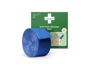 Soft Foam Bandage 51011010 Blauw 6cm x 4,5m - 1