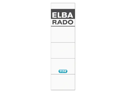 Rug-insteekkaart Elba Rado breed 44x159mm wit 10 stuks