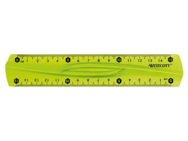 Flexibele liniaal Westcott 15 cm in assorti kleuren
