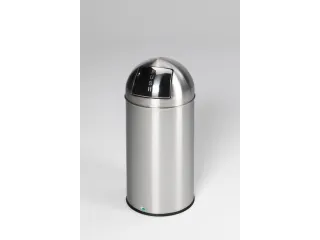 Afvalbak 50 liter HxØ 740x350mm RVS mat - 1