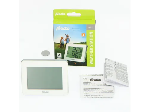 Thermometer hygrometer Alecto WS-55 wit - zilver