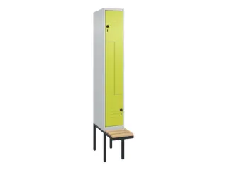 Z-garderobekast,HxBxD 2120x300x815mm,2vak,vak B 300mm,draaigrendel - 1