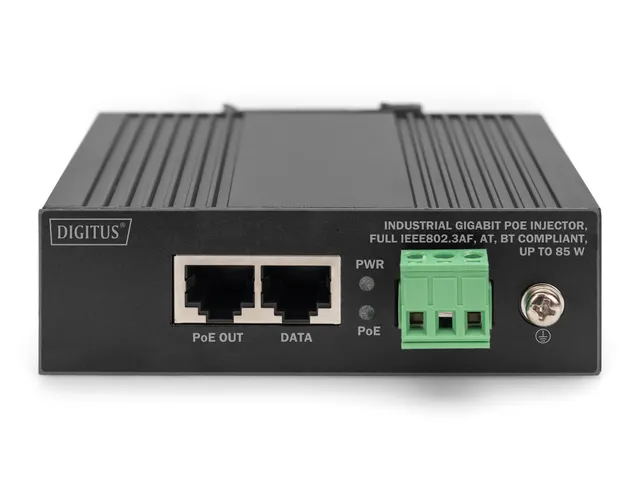 Industriële Gigabit PoE-injector IEEE802.3af, at, bt, tot 85W